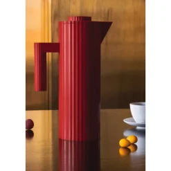 AlessiIsolierkanne 1,0l rot Plisse