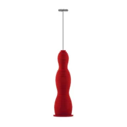 AlessiMilchaufschäumer Pulcina rot