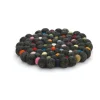 CilioUntersetzer Lana Nero rund 21cm schwarz/bunt Schafwolle