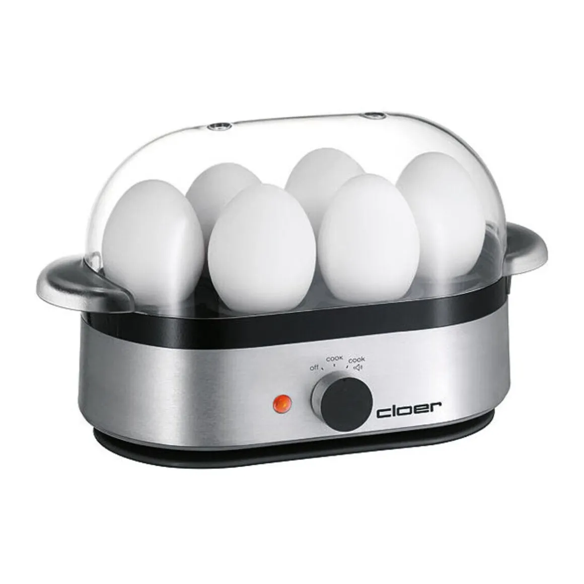 CloerEierkocher Alu matt für bis zu 6 Eier 400 Watt
