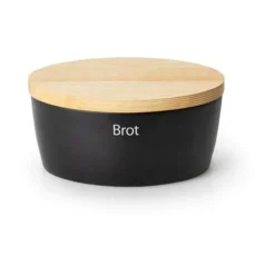 ContinentaBrottopf oval 27x20cm H.13,5cm Keramik schwarz