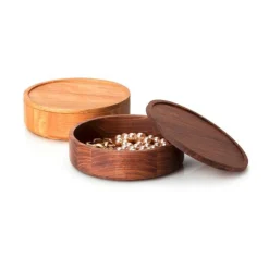 ContinentaDose ⌀ 19 x 6 H cm Walnuss