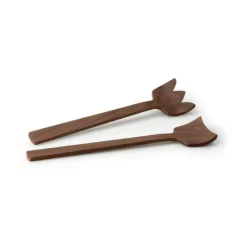 ContinentaSalatbesteck 30,5cm Tulip Walnuss