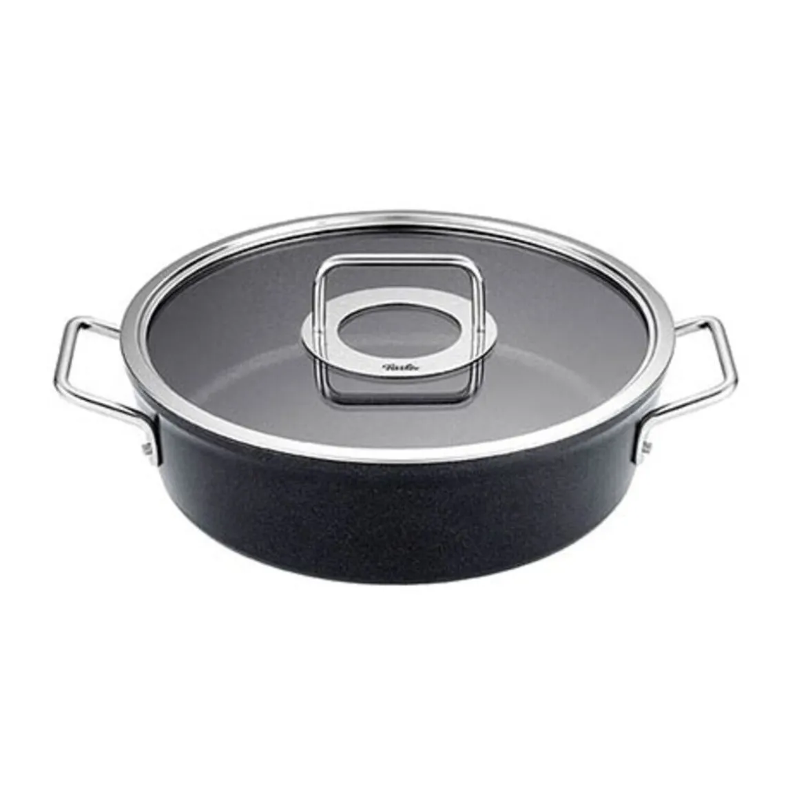 FisslerBratentopf mit Glasdeckel 28 cm Adamant schwarz